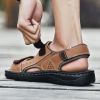 Brand Mens Gladiator Sandals Summer Leather Men's Sandals Comfortable Outdoor Men's Wading Shoes Leisure Beach Men Shoes Size 47