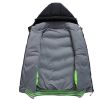 Men's Winter Vest Quilted Padded Winter Sleeveless Jacket with Knitted Hood
