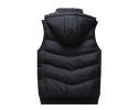 Men's Winter Vest Quilted Padded Winter Sleeveless Jacket with Knitted Hood