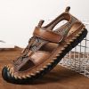 Hot Sale Summer Men's Sandals Outdoor Non-slip Men's Beach Sandals Handmade Genuine Leather Men's Shoes Fashion Men Sneakers