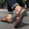 Hot Sale Summer Men's Sandals Outdoor Non-slip Men's Beach Sandals Handmade Genuine Leather Men's Shoes Fashion Men Sneakers