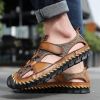 Hot Sale Summer Men's Sandals Outdoor Non-slip Men's Beach Sandals Handmade Genuine Leather Men's Shoes Fashion Men Sneakers